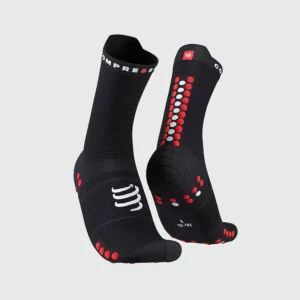 CALCETINES COMPRESSPORT PRO RACING V4.0 RUN HIGH - Black / Red