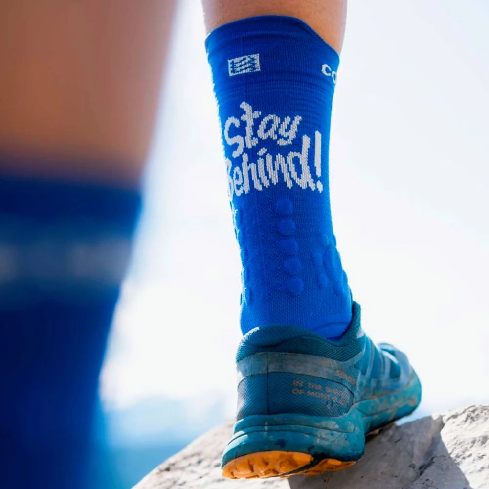 CALCETINES COMPRESSPORT PRO RACING V4.0 TRAIL STAY BEHIND - Dazz Blue - Imagen 5