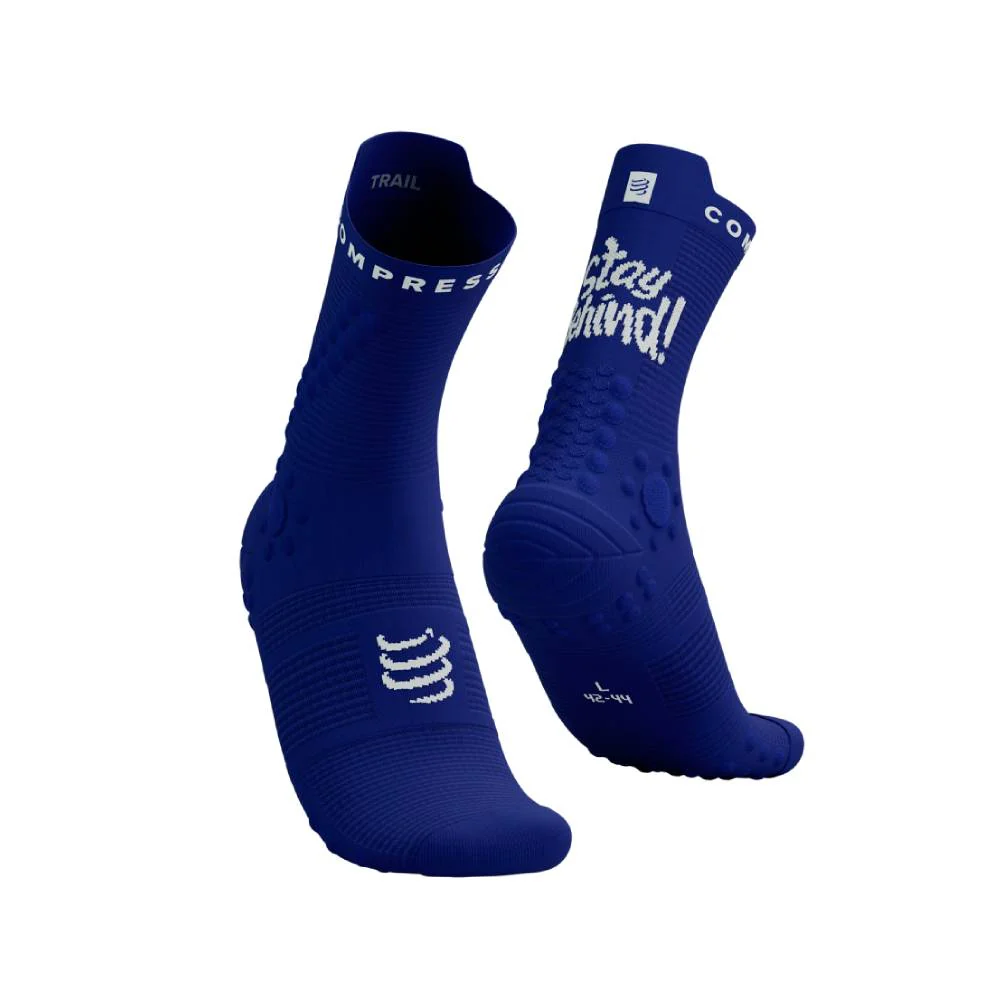 CALCETINES COMPRESSPORT PRO RACING V4.0 TRAIL STAY BEHIND - Dazz Blue - Imagen 2