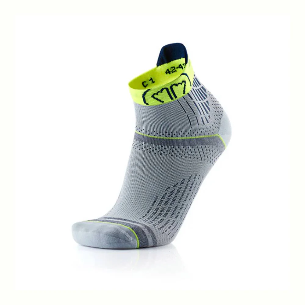 CALCETINES SIDAS RUN FEEL - Gris / Amarillo - Imagen 2