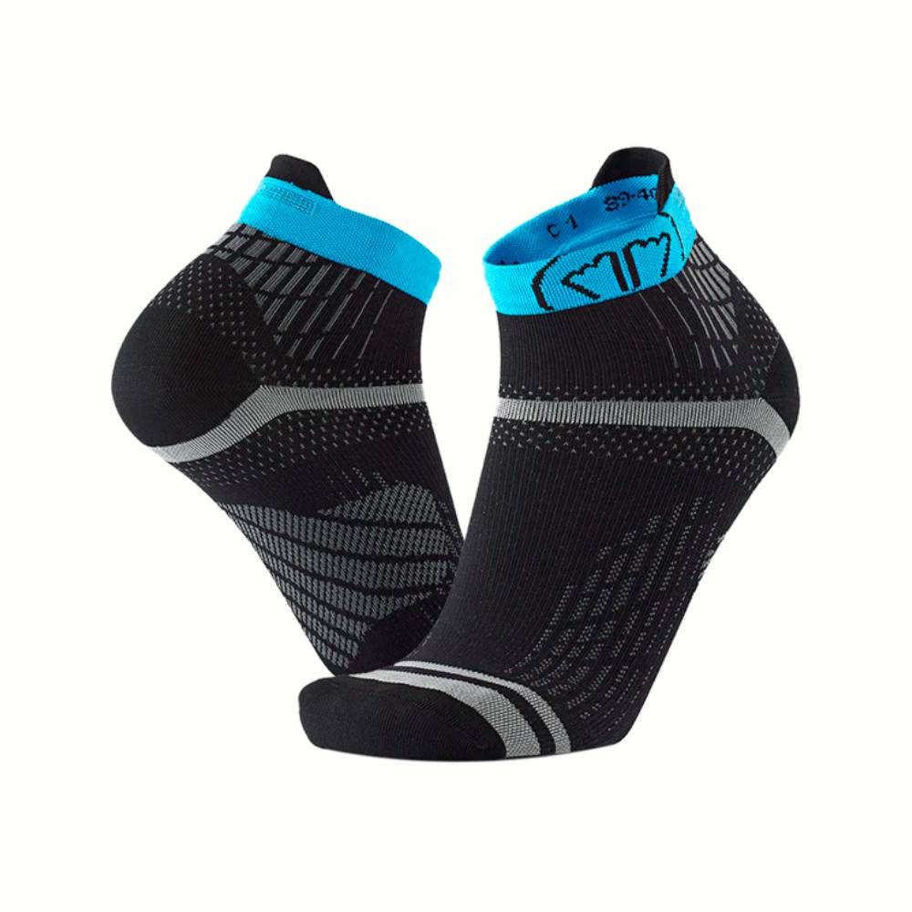 CALCETINES SIDAS RUN FEEL - Negro / Turquesa - Imagen 3