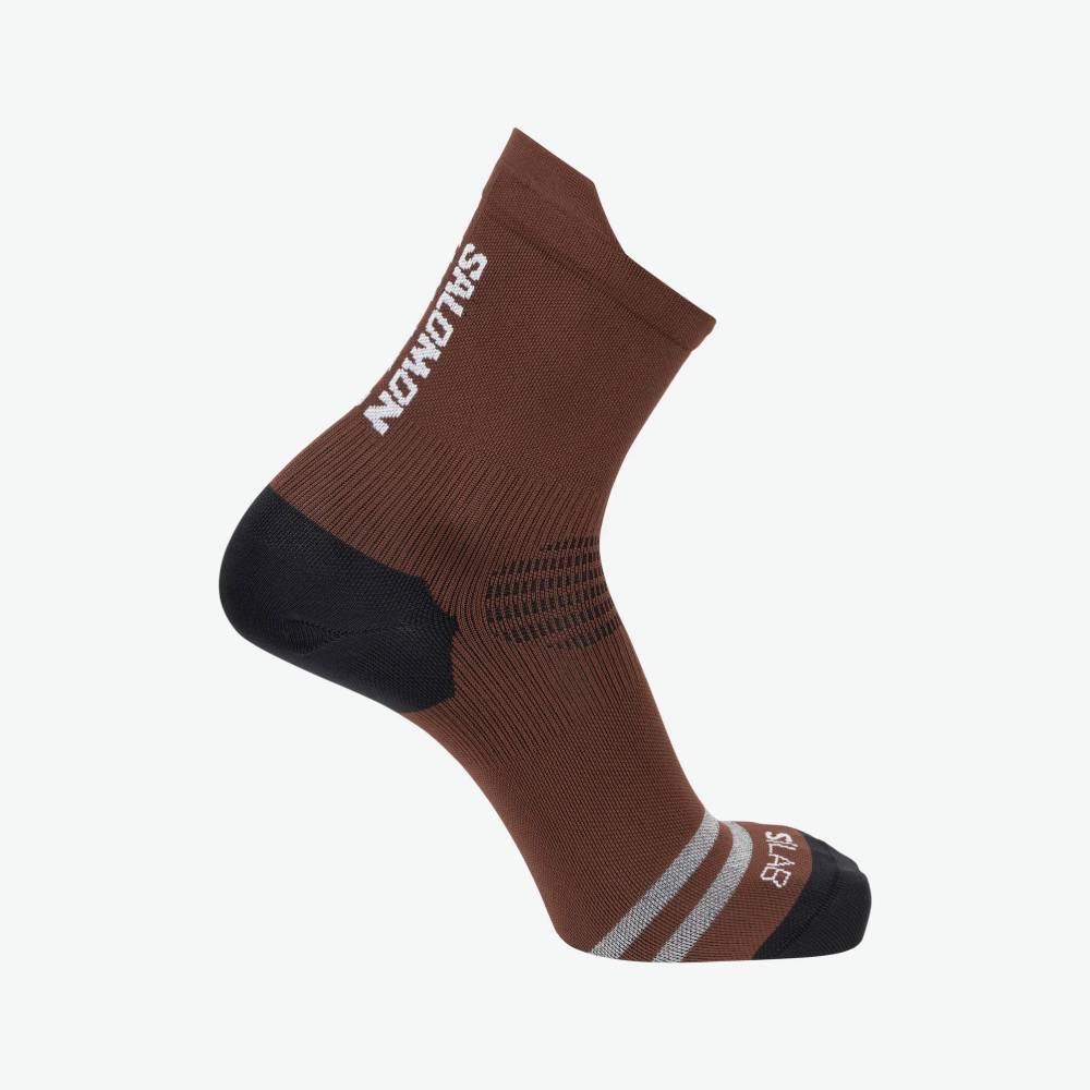 CALCETINES SALOMON S/LAB ULTRA CREW - Decadent Chocolate / Vanilla Ice