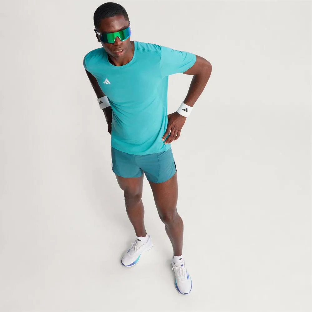 CAMISETA ADIDAS ADIZERO ESSENTIALS - Powder Teal - Imagen 7