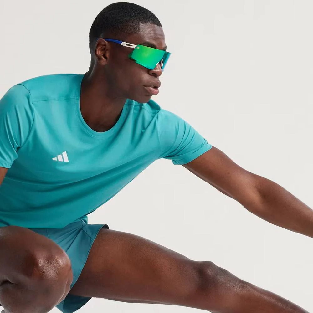 CAMISETA ADIDAS ADIZERO ESSENTIALS - Powder Teal - Imagen 6