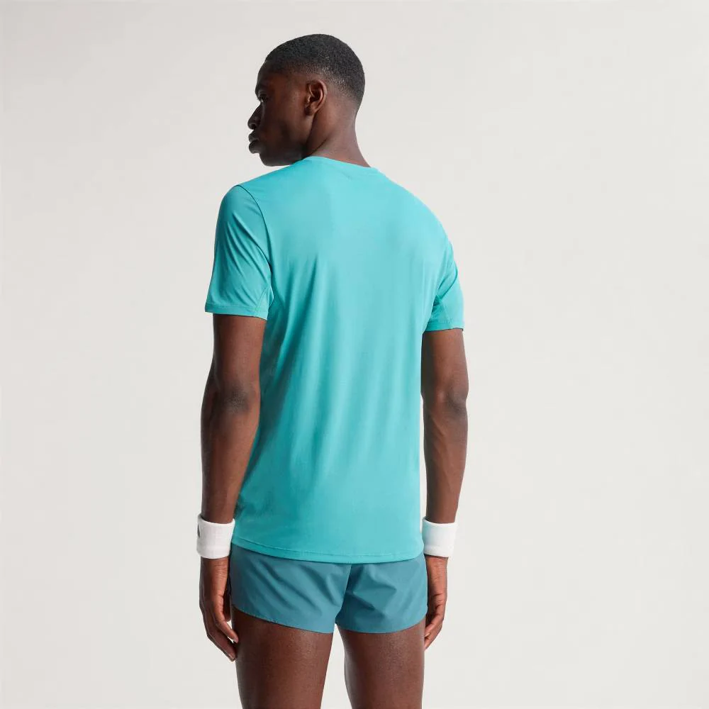 CAMISETA ADIDAS ADIZERO ESSENTIALS - Powder Teal - Imagen 4