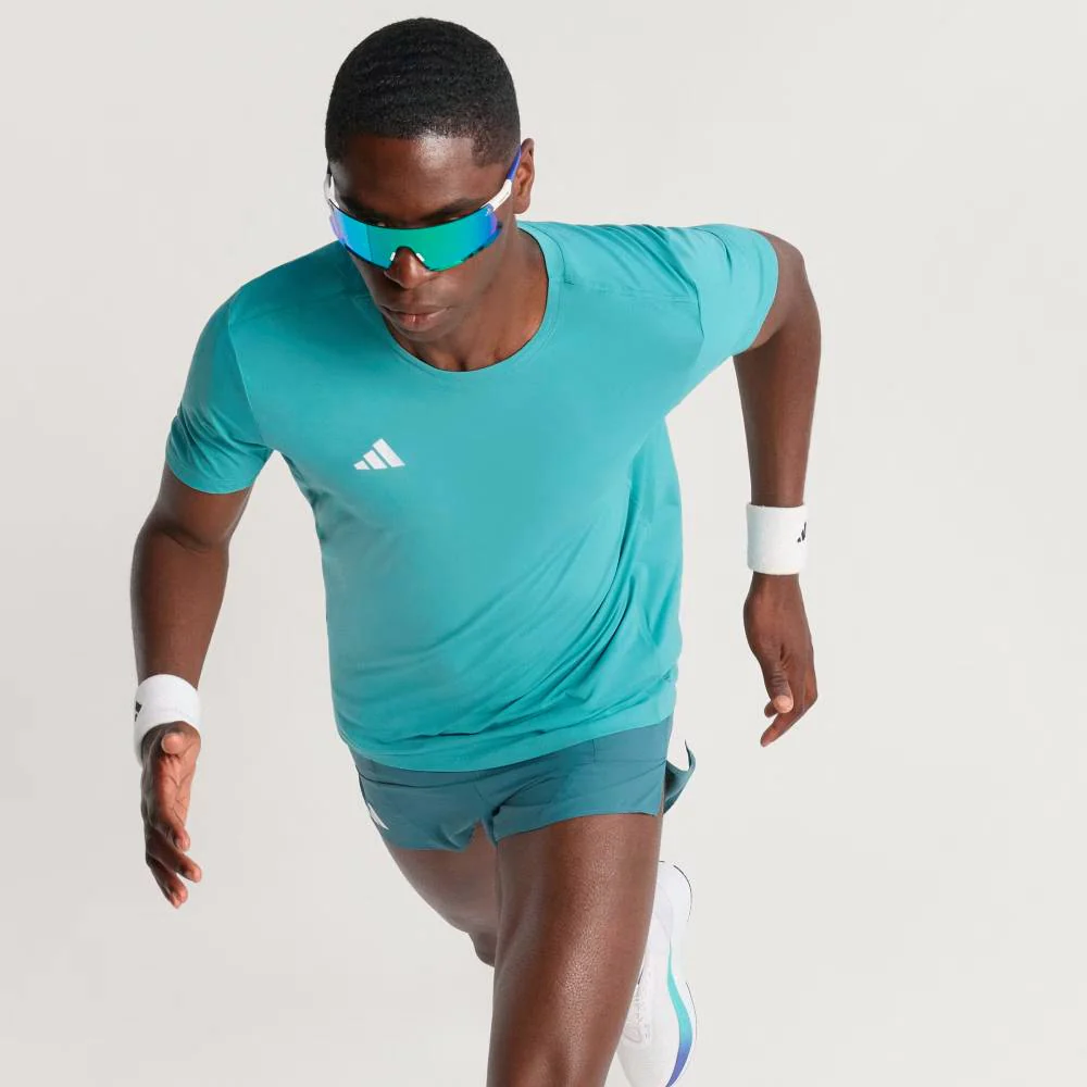 CAMISETA ADIDAS ADIZERO ESSENTIALS - Powder Teal - Imagen 3