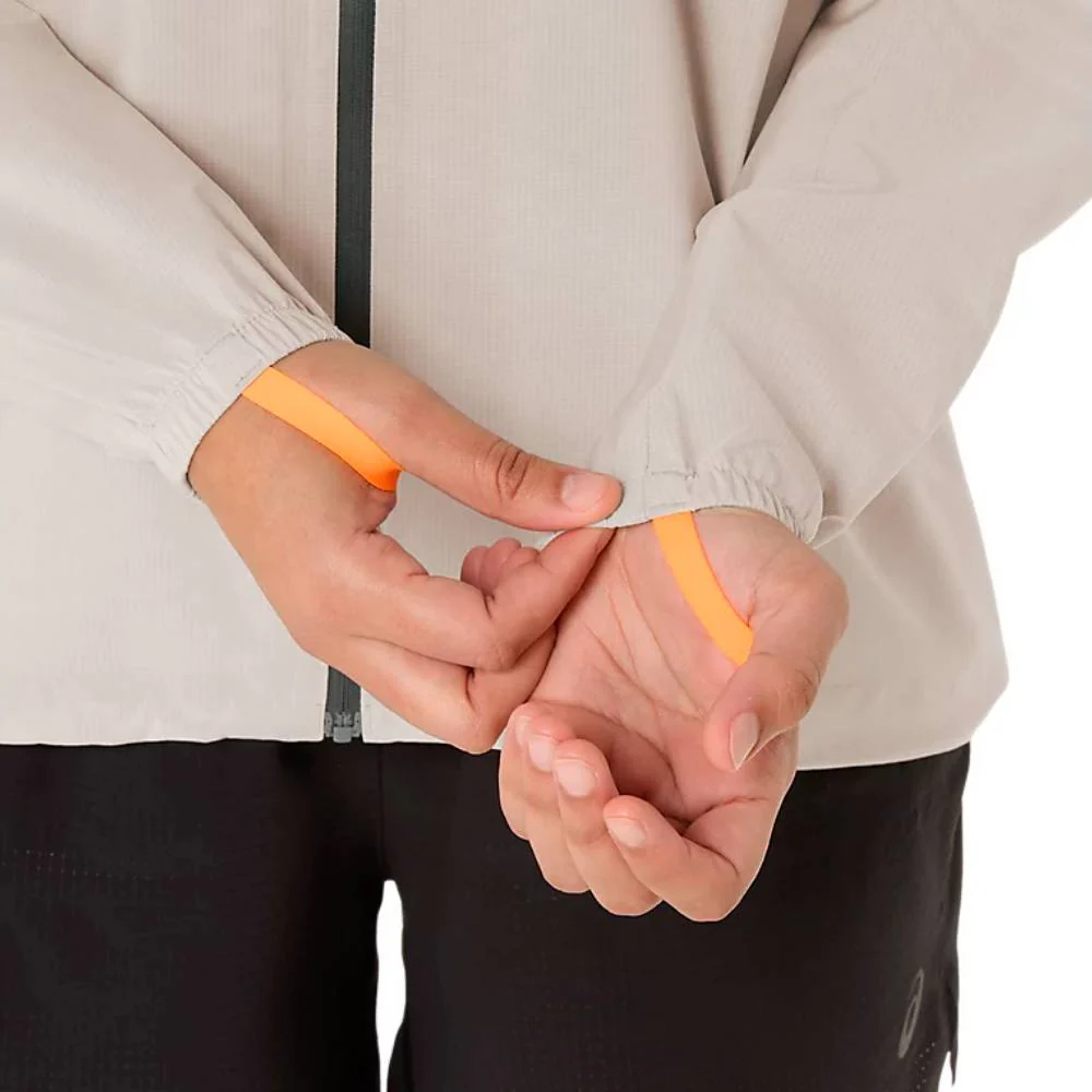 CHAQUETA IMPERMEABLE ASICS FUJITRAIL ELITE MUJER - Cream - Imagen 7