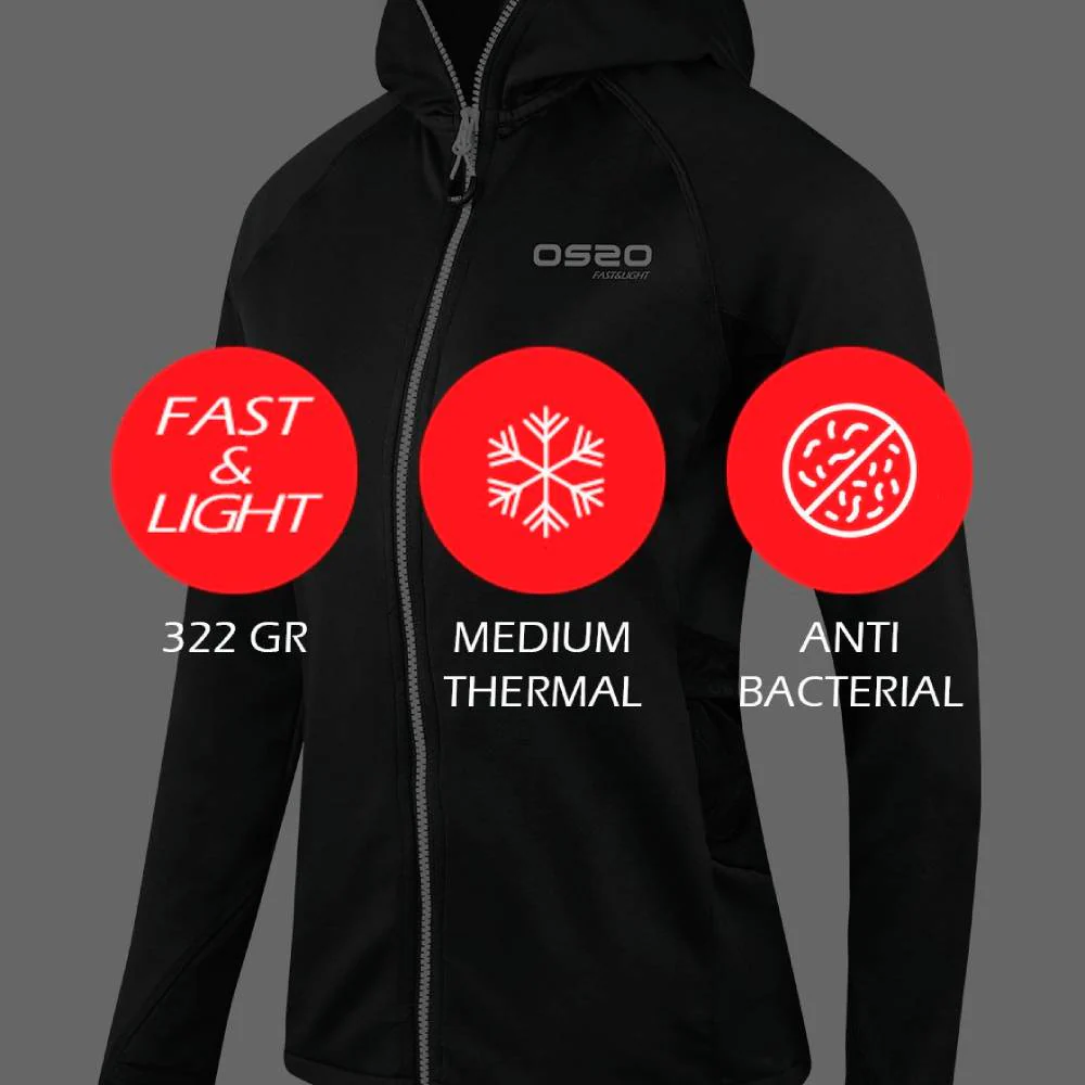 CHAQUETA OS2O HOKA PRO MUJER - All Black - Imagen 4