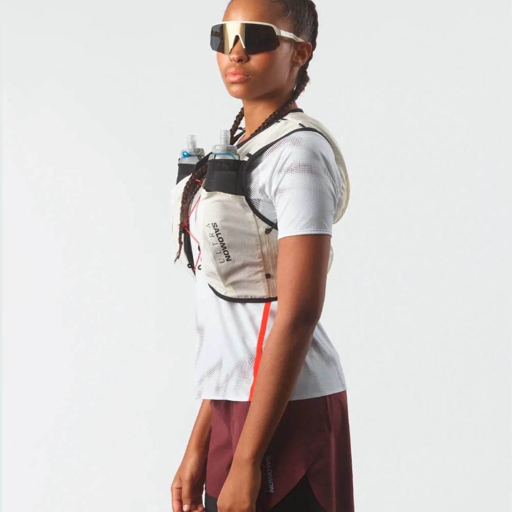 MOCHILA CHALECO SALOMON S/LAB ULTRA 10 - Vanilla Ice / Black - Imagen 4
