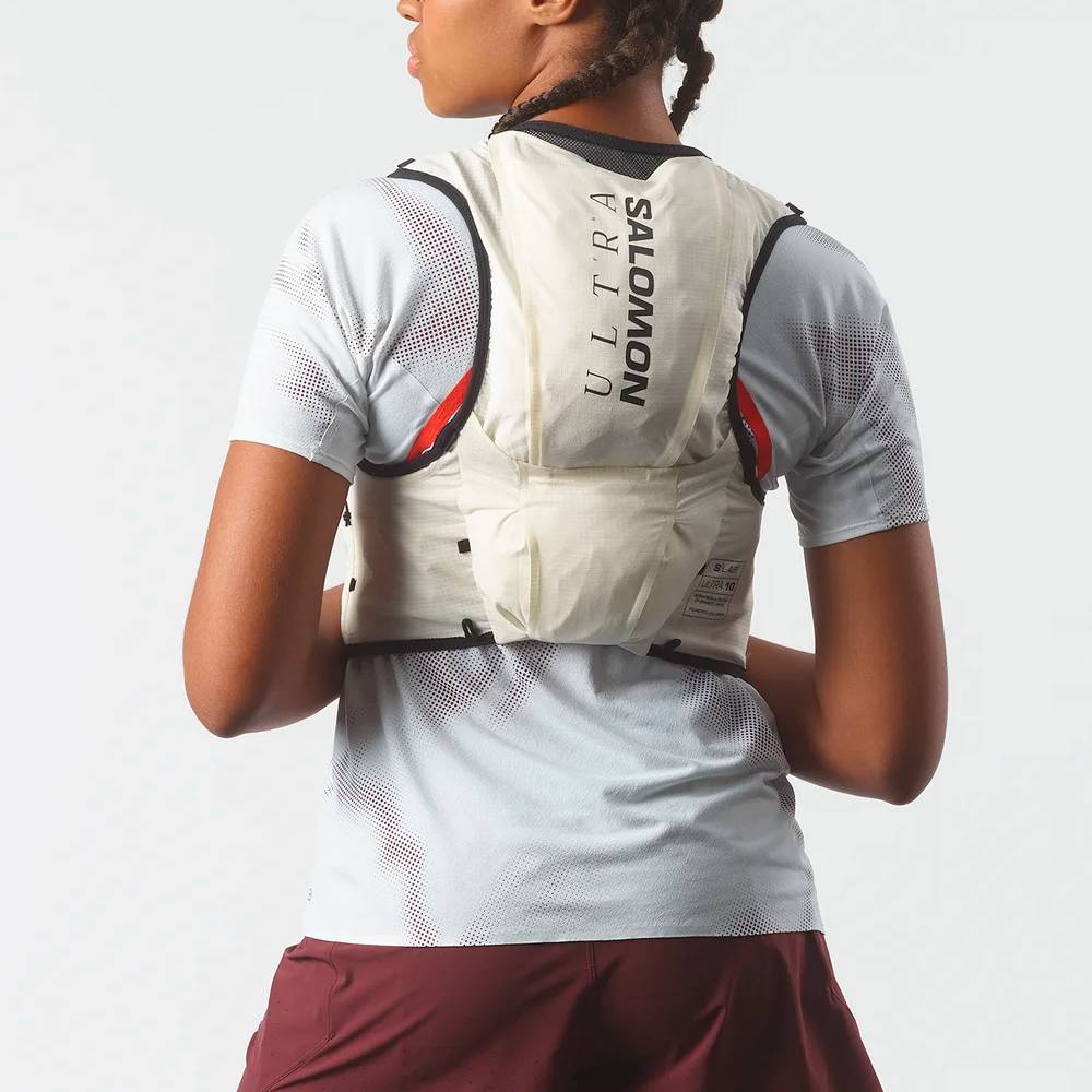 MOCHILA CHALECO SALOMON S/LAB ULTRA 10 - Vanilla Ice / Black - Imagen 3