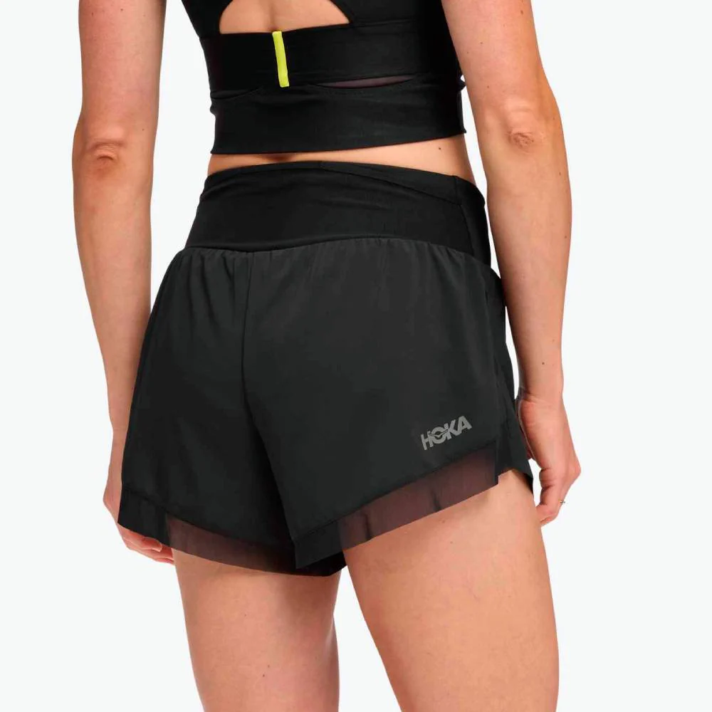 PANTALÓN CORTO HOKA GLIDE MUJER - Black - Imagen 3