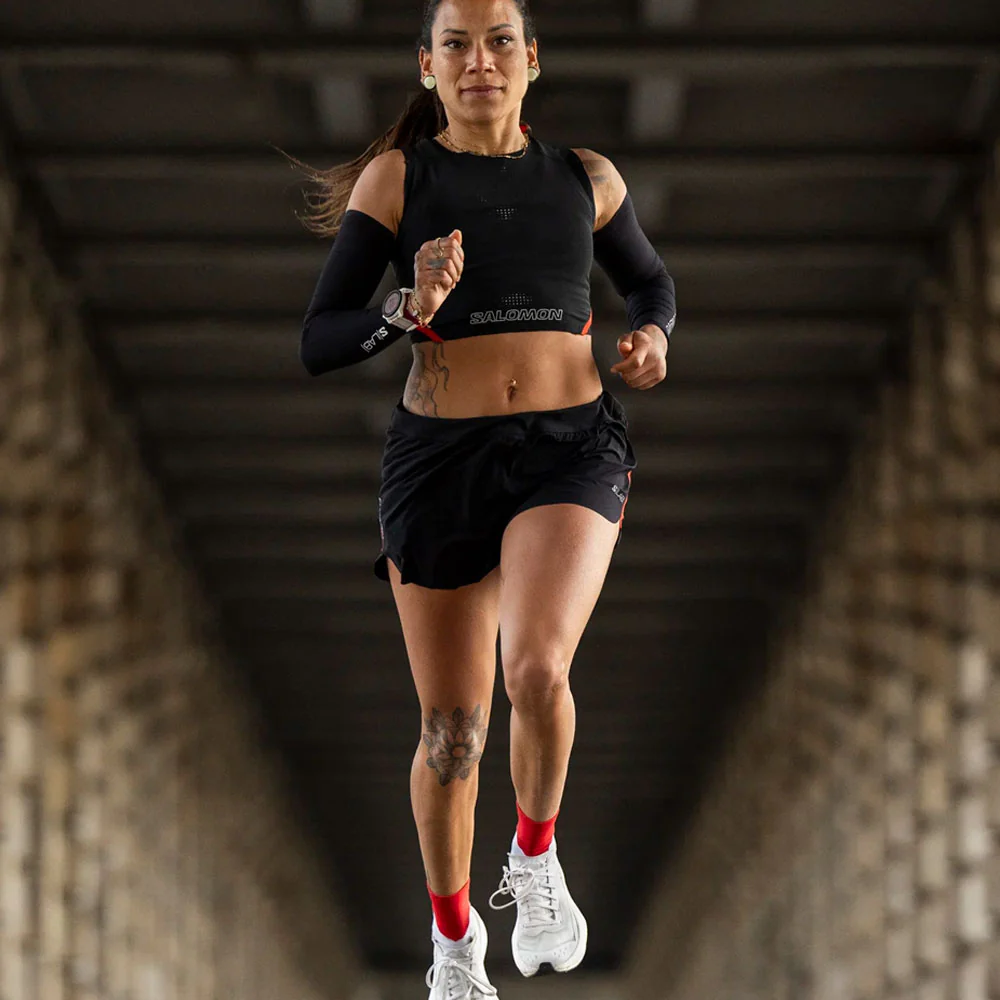 CALCETINES SALOMON S/LAB PHANTASM CREW - White / Fiery Red - Imagen 3