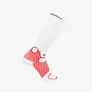 CALCETINES SALOMON S/LAB ULTRA KNEE - White / Fiery Red