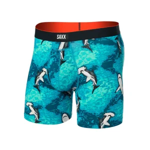 CALZONCILLOS BÓXER SAXX MULTI-SPORT MESH - Hammerhead Camo / Aqua