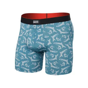 CALZONCILLOS BÓXER SAXX MULTI-SPORT MESH - Swimpressive / Hydro Blue