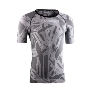 CAMISETA LURBEL SPIRIT BLUR - Gris hielo / Negro