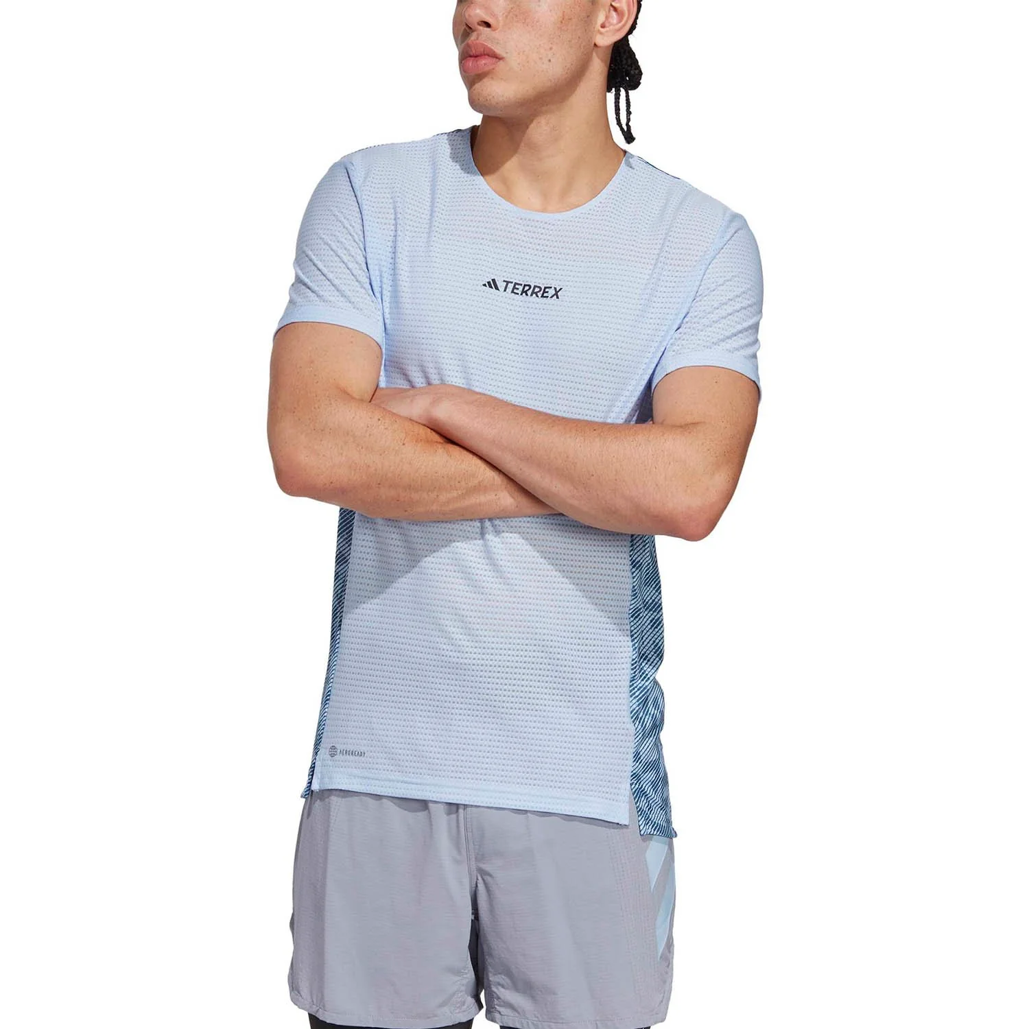 CAMISETA ADIDAS TERREX AGRAVIC PRO 2023 - Azul claro / Azul oscuro - Imagen 3