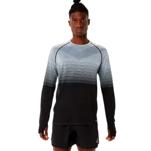 CAMISETA MANGA LARGA ASICS SEAMLESS LS TOP - Performance Black / Carrier Grey
