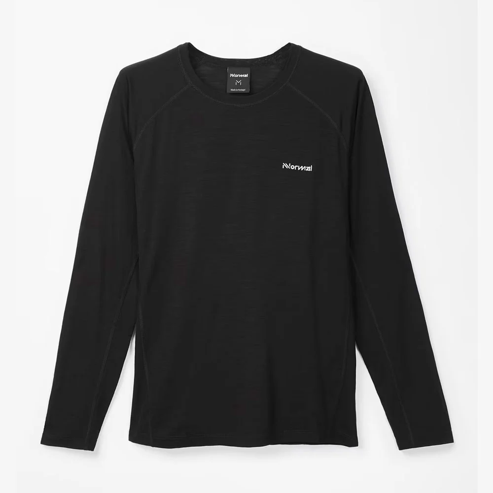 CAMISETA MANGA LARGA NNORMAL MERINO - Negro