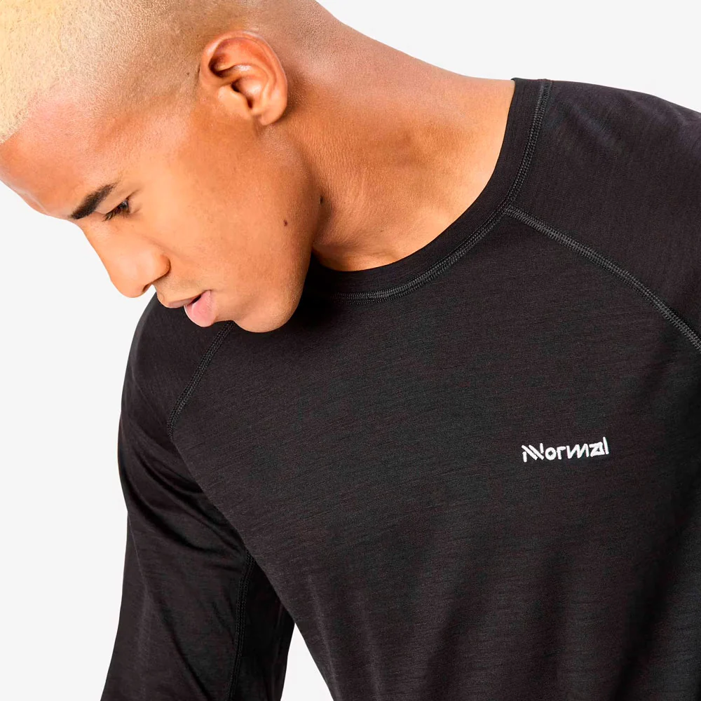 CAMISETA MANGA LARGA NNORMAL MERINO - Negro - Imagen 4