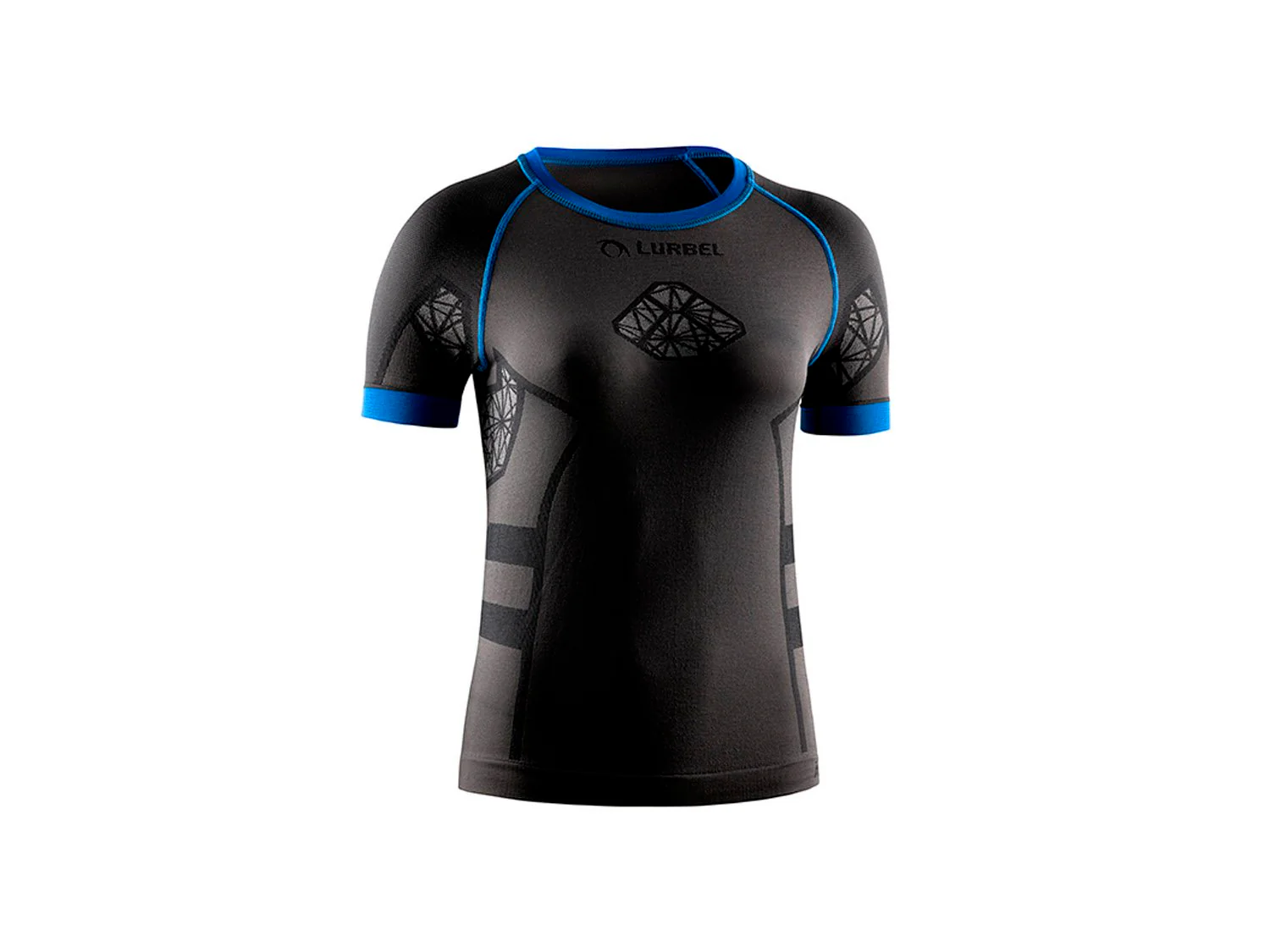 CAMISETA LURBEL HERA PRO MUJER - Gris Marengo / Azul Royal - Imagen 2