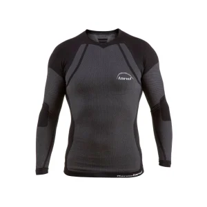 CAMISETA TÉRMICA MANGA LARGA LAND HEAT - Negro / Blanco