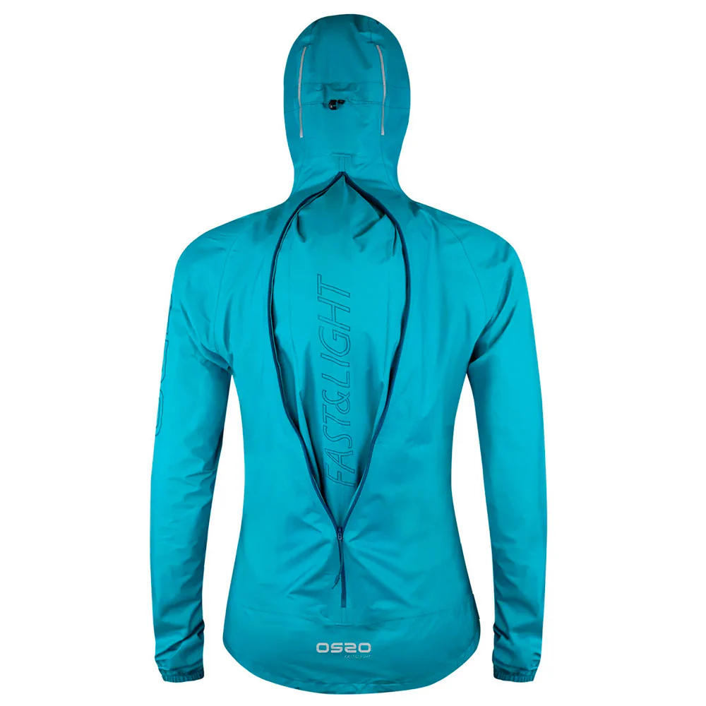CHAQUETA IMPERMEABLE OS2O O2 WATERPROOF TRAIL SPEED ZIP 30K MUJER - Bluebird - Imagen 4