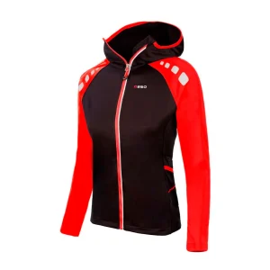 CHAQUETA OS2O HOKA ULTRA TRAIL MUJER - Negro /Rojo
