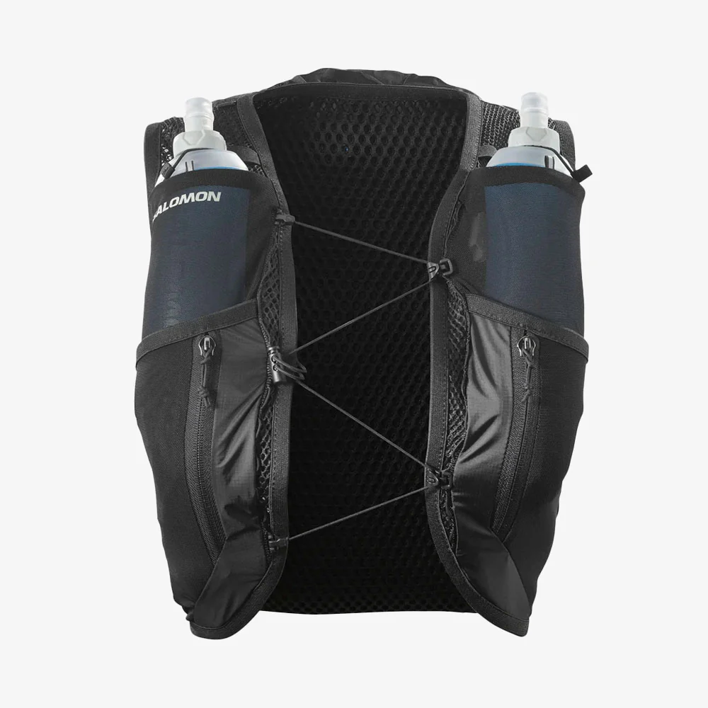 MOCHILA CHALECO SALOMON ACTIVE SKIN 12 MUJER - Black / Metal - Imagen 2