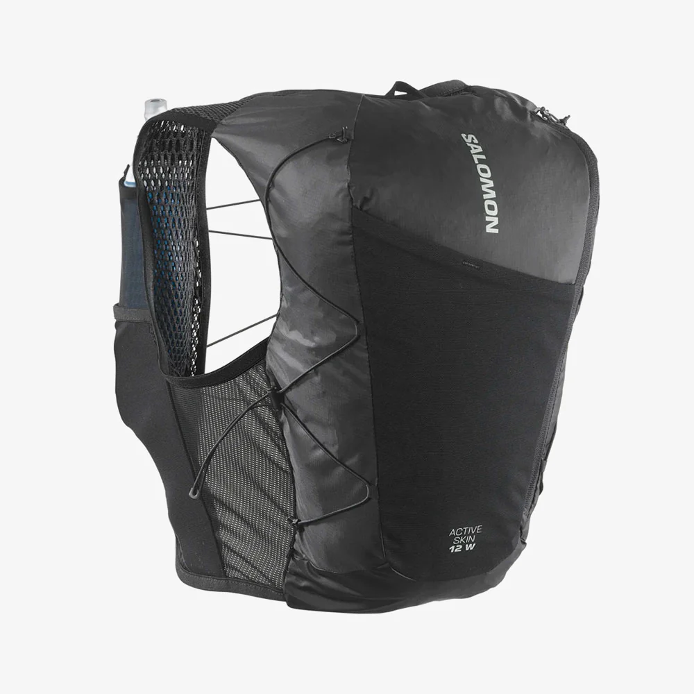 MOCHILA CHALECO SALOMON ACTIVE SKIN 12 MUJER - Black / Metal - Imagen 4
