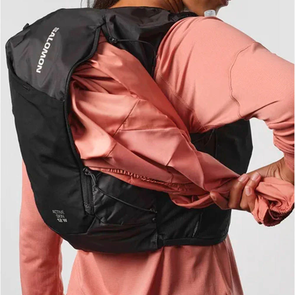 MOCHILA CHALECO SALOMON ACTIVE SKIN 12 MUJER - Black / Metal - Imagen 7