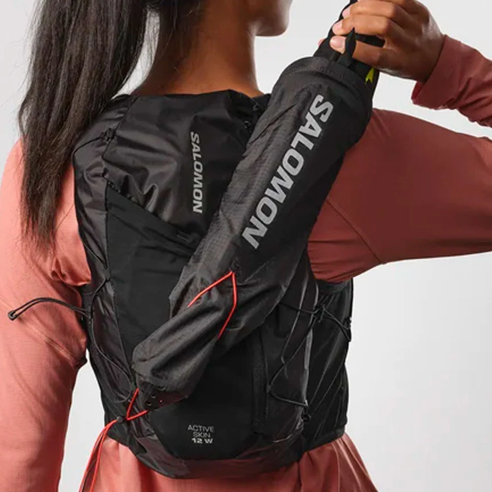 MOCHILA CHALECO SALOMON ACTIVE SKIN 12 MUJER - Black / Metal - Imagen 8