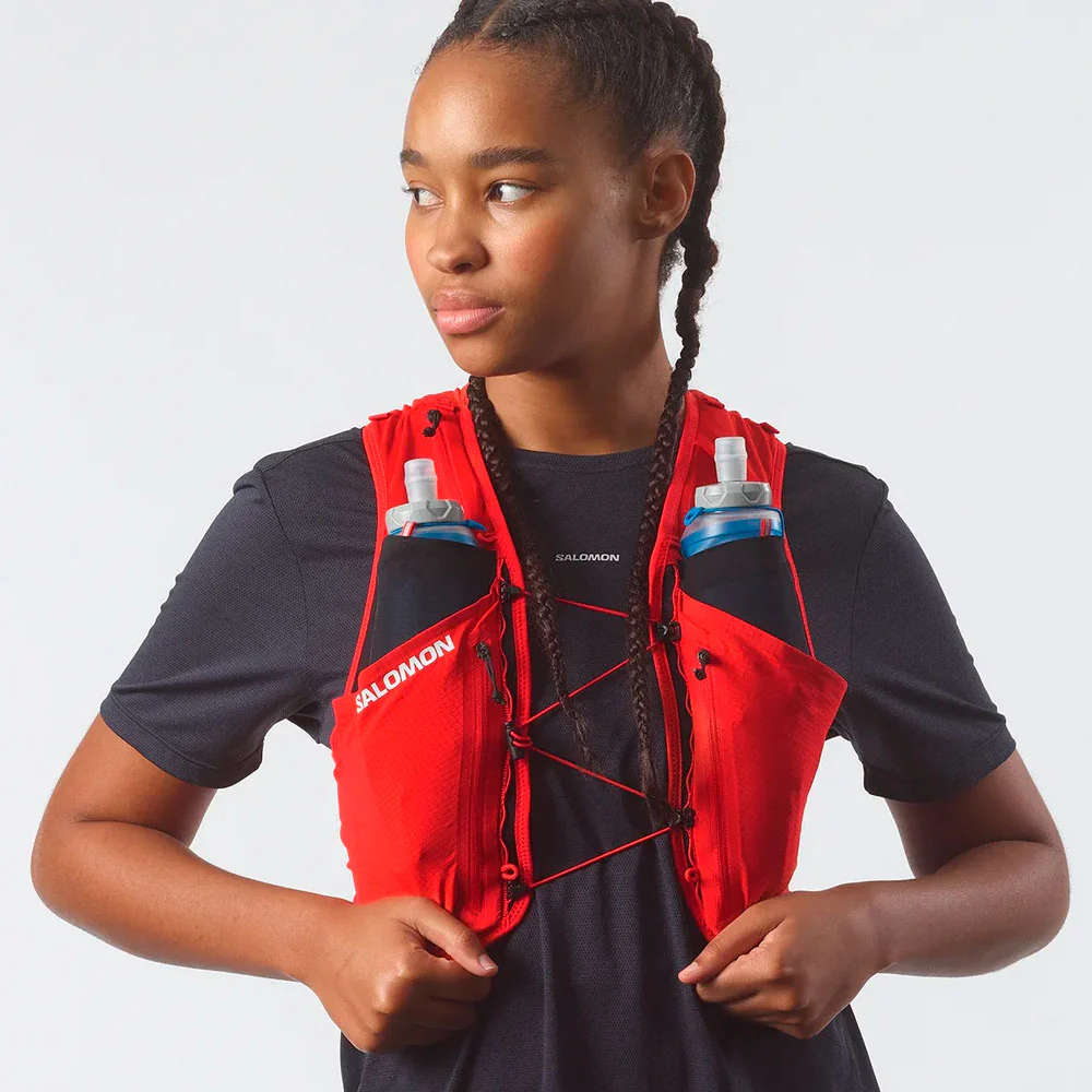 MOCHILA CHALECO SALOMON SENSE PRO 6 - Fiery Red / Black - Imagen 3