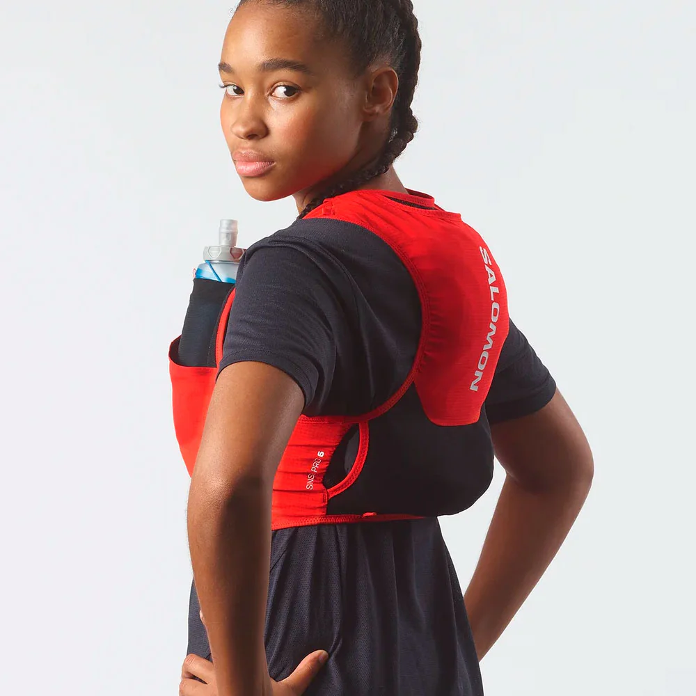 MOCHILA CHALECO SALOMON SENSE PRO 6 - Fiery Red / Black - Imagen 4