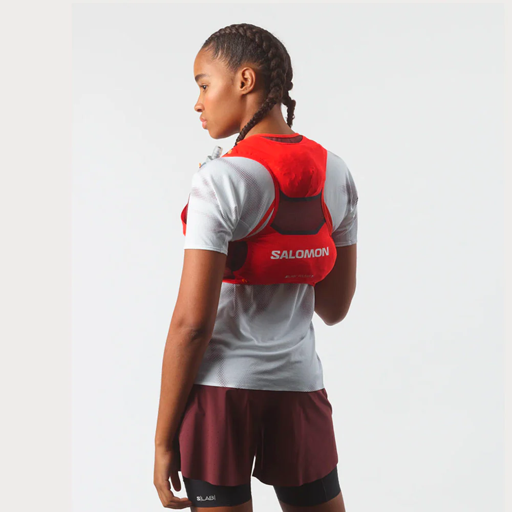 MOCHILA CHALECO SALOMON S/LAB PULSAR 3 - Fiery Red / Andorra / Orange Pop - Imagen 6
