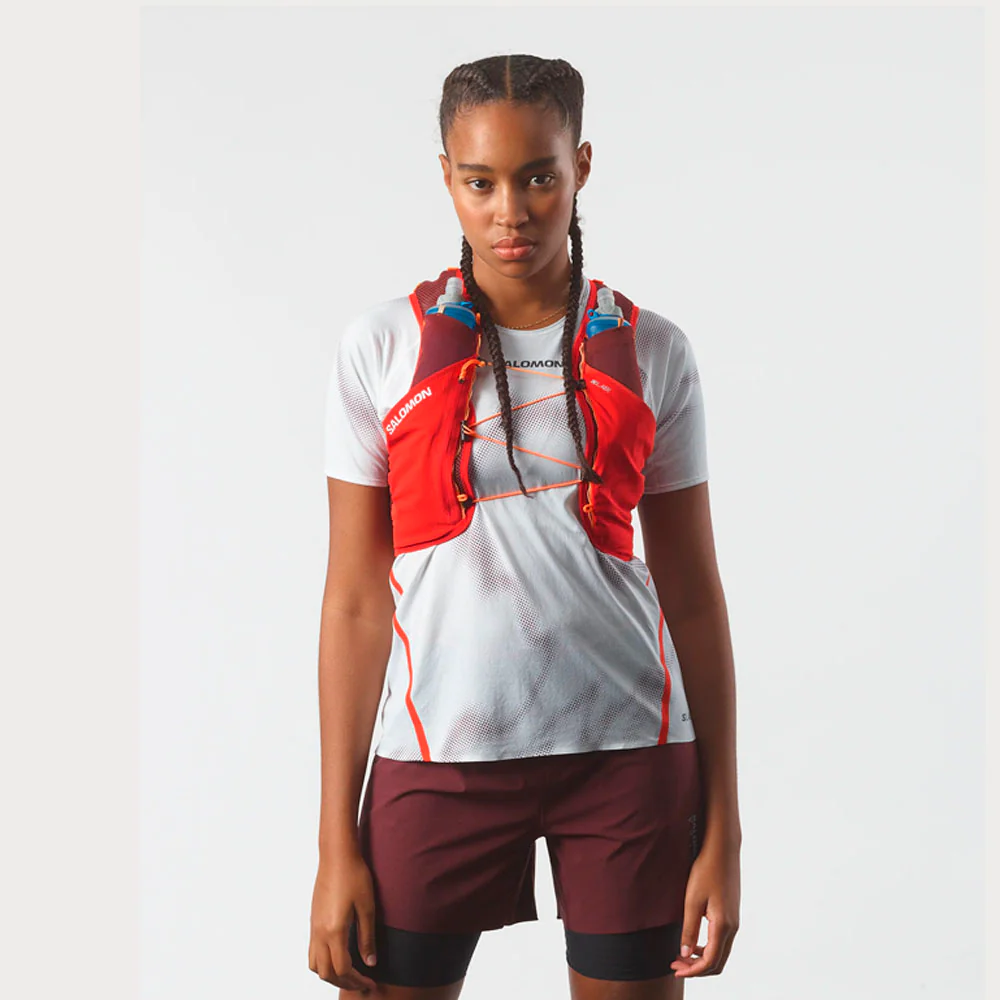 MOCHILA CHALECO SALOMON S/LAB PULSAR 3 - Fiery Red / Andorra / Orange Pop - Imagen 3