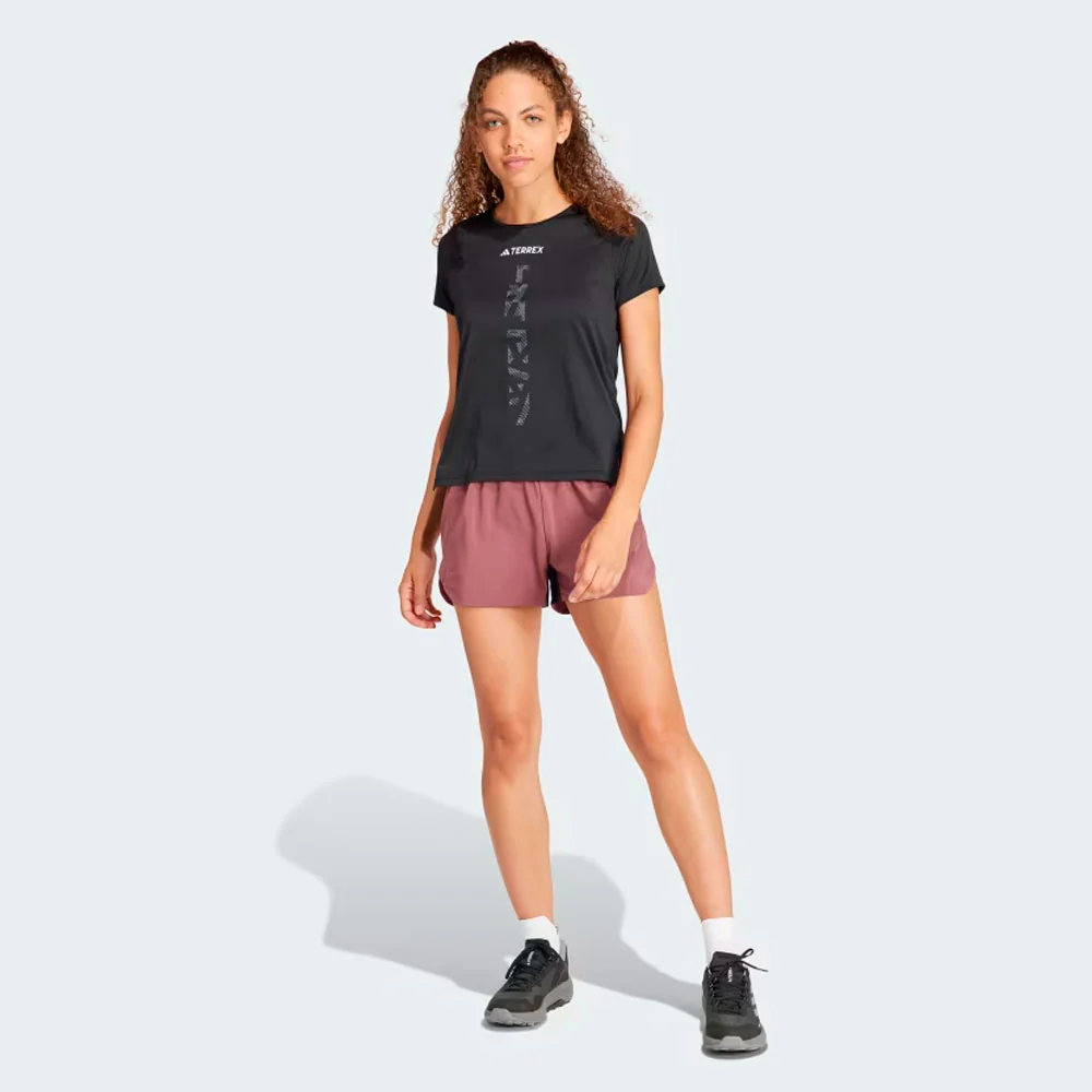 PANTALÓN CORTO ADIDAS TERREX AGRAVIC MUJER - Burgundy - Imagen 3