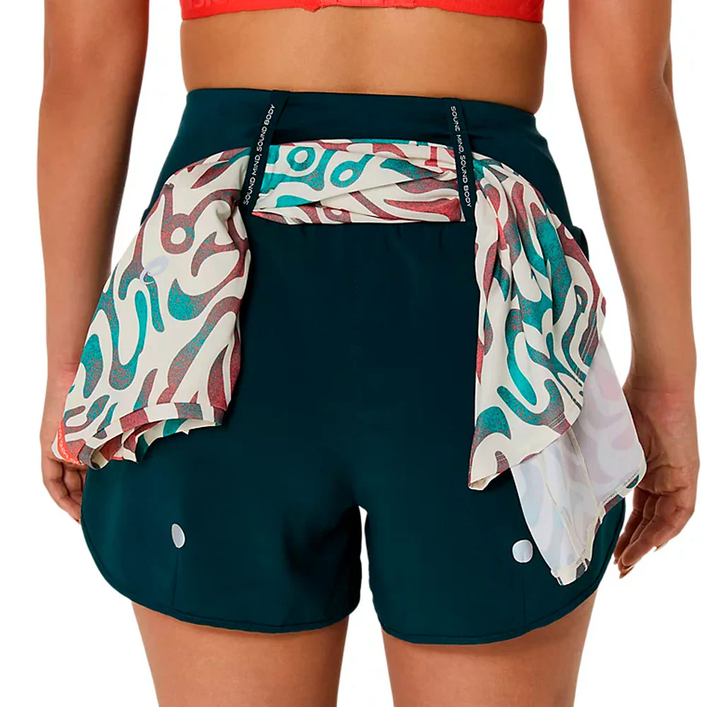 PANTALÓN CORTO ASICS ROAD MUJER - Saxon Green - Imagen 5