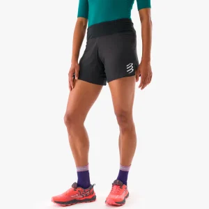 PANTALÓN CORTO COMPRESSPORT TRAIL RACING MUJER - Black
